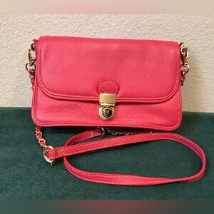 Barr & Barr Pink Leather Crossbody Bag